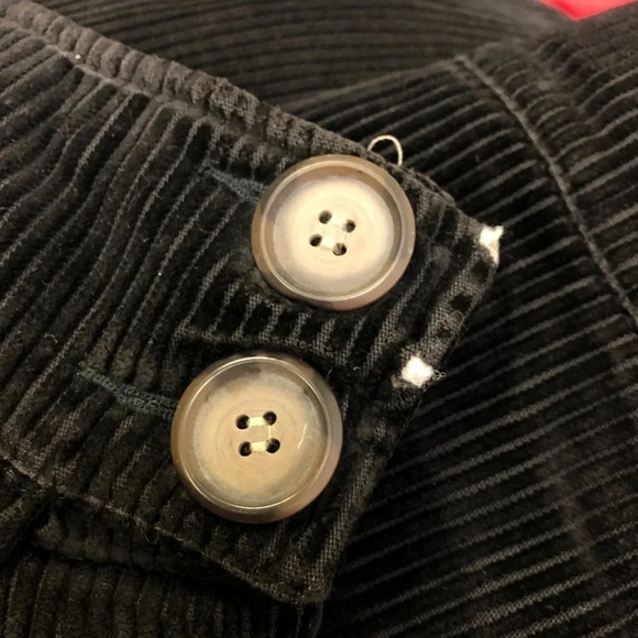 Vintage 80s 90s Black Wide Wale Corduroy Double Breasted Free People Jacket - Picture 8 of 8